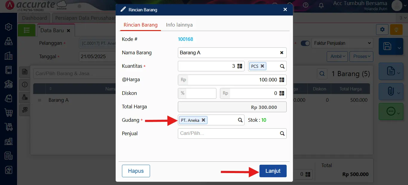Cara membuat transaksi konsinyasi